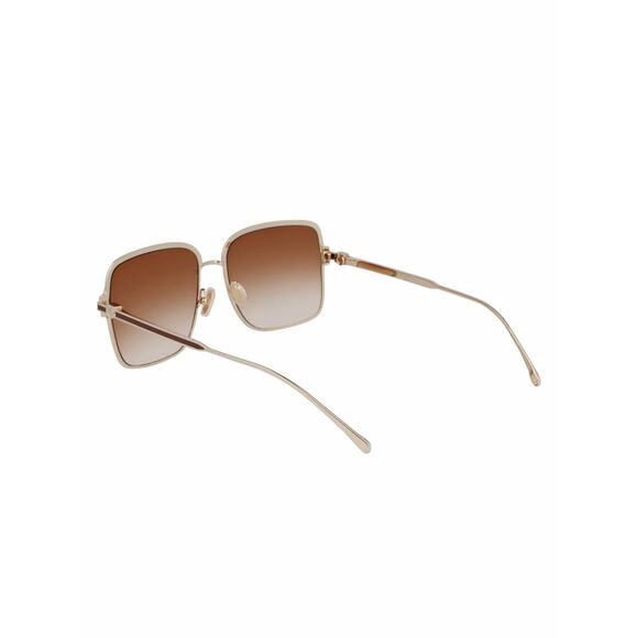 NEW!!! Salvatore Ferragamo SF317S 704 Brown Lens Square Metal Women Sunglasses main image 8